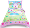 Heavyweight Warmth Princess Toddler Bedding Set for Girls - 4-Piece Toddler Bed Comforter Sets for Girls, Reversible Comforter & Pillowc... - Hypoallergenic Ultra-Fluffy Quilt for Winter - Default Title