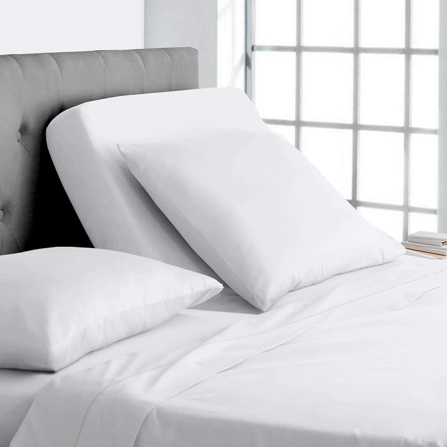 Cooling Sateen Top Split King 100% Egyptian Cotton 1000 Thread Count, Adjustable Beds -Top Split King Sheets Sets (4 Pcs) Split Down... - Luxury Bed Sheet Set with Deep Pockets - Default Title