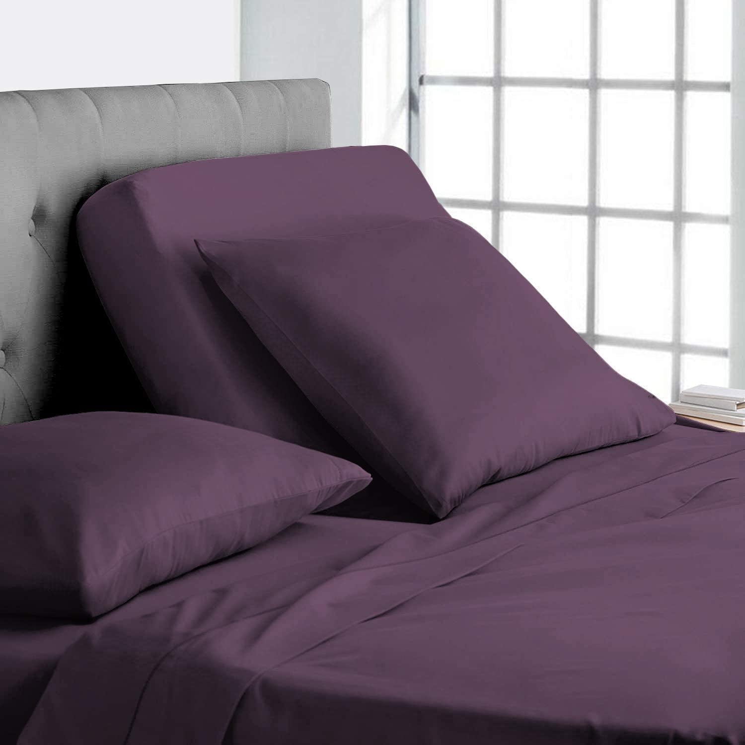 Breathable Luxury Top Split-King: Adjustable King Bed Sheets - Bed Sheet Set - 100% Egyptian Cotton - 800 Thread Count - 15 Inch Deep P... - Luxury Bed Sheet Set with Deep Pockets - Default Title