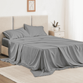 Cooling Sateen Twin Bed Sheet Set 3 Piece, Hotel Luxury Super Soft 1800 Series Microfiber Bed Sheets Set, Wrinkle Free Breathable, U... - Luxury Bed Sheet Set with Deep Pockets - Default Title