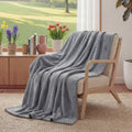 Lightweight Warm Fleece Throw Blanket for Couch Grey, Lightweight Plush Fuzzy Cozy Soft Blankets and Throws for Sofa, 50x60 inches - Cozy Fleece Throw Blanket for Couch & Bed - Default Title