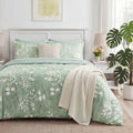 All-Season Queen Comforter Set Sage Green, Bed in a Bag Queen Size Bedding, 7-Pieces Botanical Flowers Spring Comforter, Sheets,... - Luxurious Quilted Duvet Cover Set - Default Title