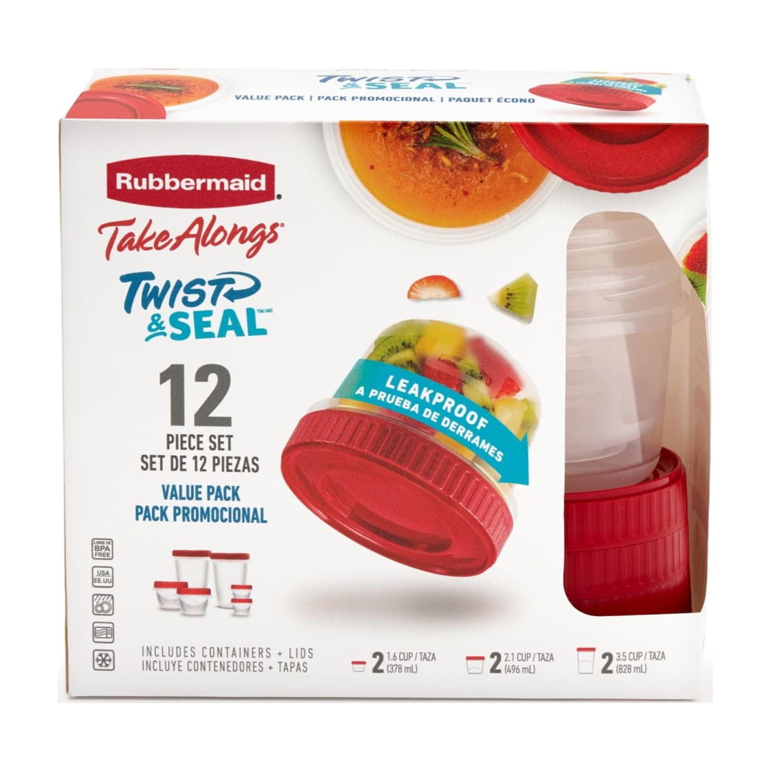 Fun Food Fidget 12 Piece Food Storage Set, Red - Playful Star & Heart Shaped Geometric NeeDoh - Default Title