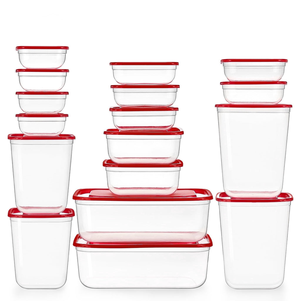 Deliciously Squishy 34 Pieces Meal Prep Containers, 7-Size ，Plastic Food Storage Containers with Lids for Lunch,Leftover - Fun Food Fidget Cookie Squishable Toy - Default Title