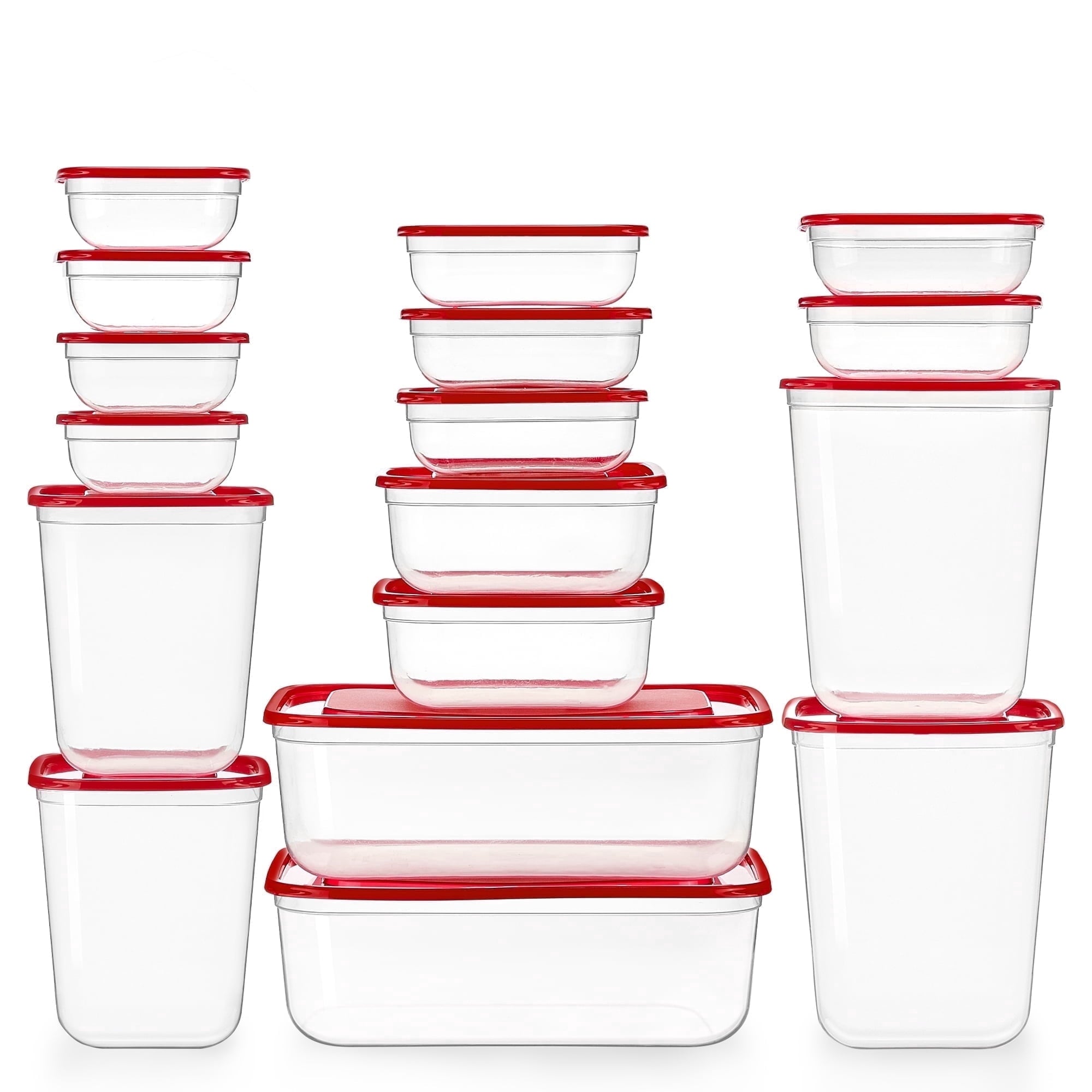 Deliciously Squishy 34 Pieces Meal Prep Containers, 7-Size ，Plastic Food Storage Containers with Lids for Lunch,Leftover - Fun Food Fidget Cookie Squishable Toy - Default Title