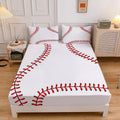 Cooling Sateen Baseball Sheet Set Sports Theme Bedding Set for Kids 3D Baseball Pattern Bed Sheets Baseball Games Bed Sheet Set Room... - Premium Ultra-Soft Pillowcase Pair for Sleeping - Default Title