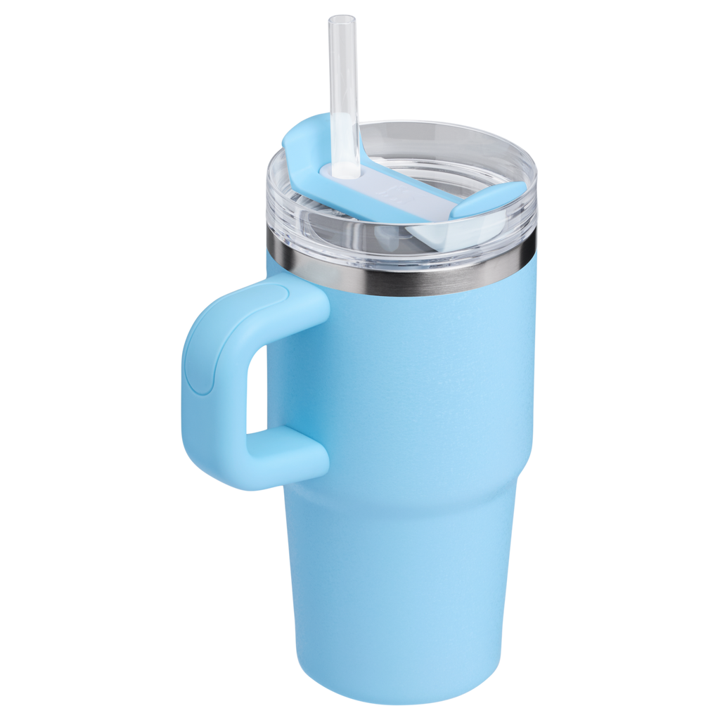 Double-Wall Vacuum The Quencher H2.O Flowstate Tumbler with Handle | Stanley Create D309N - FlowState 3-Position Lid Insulated Travel Mug Detail
