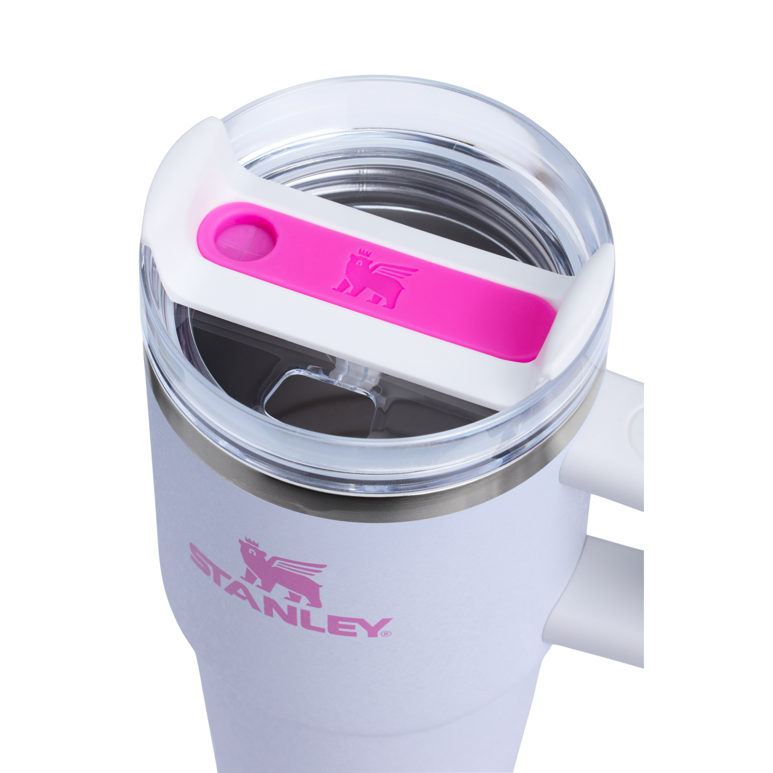 Splash-Resistant FlowState The Quencher H2.O Flowstate Tumbler | Stanley Create D274S - FlowState 3-Position Lid Insulated Travel Mug Detail