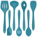 Durable Steel 7-Piece Silicone Cooking Utensils Set, Blue Kitchen Utensils, Non-stick Gadgets Tools Include Slotted Turner, Soup La... - Multi-Purpose Hand Tool for Daily Meal Prep - Default Title