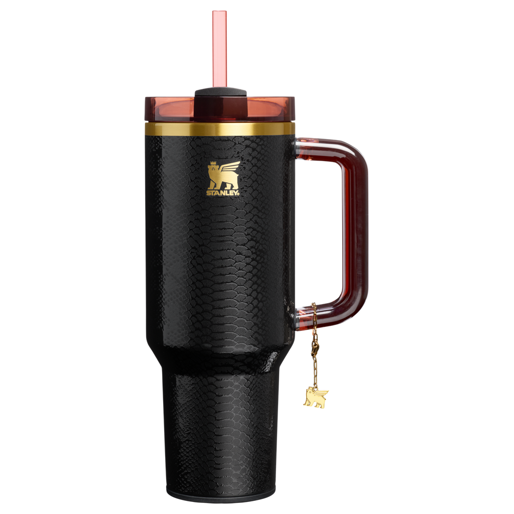 Large Capacity The Quencher Luxe H2.0 Flowstate Tumbler D170A - 40oz Large Capacity Car-Cup Friendly Quencher - Black Snakeskin