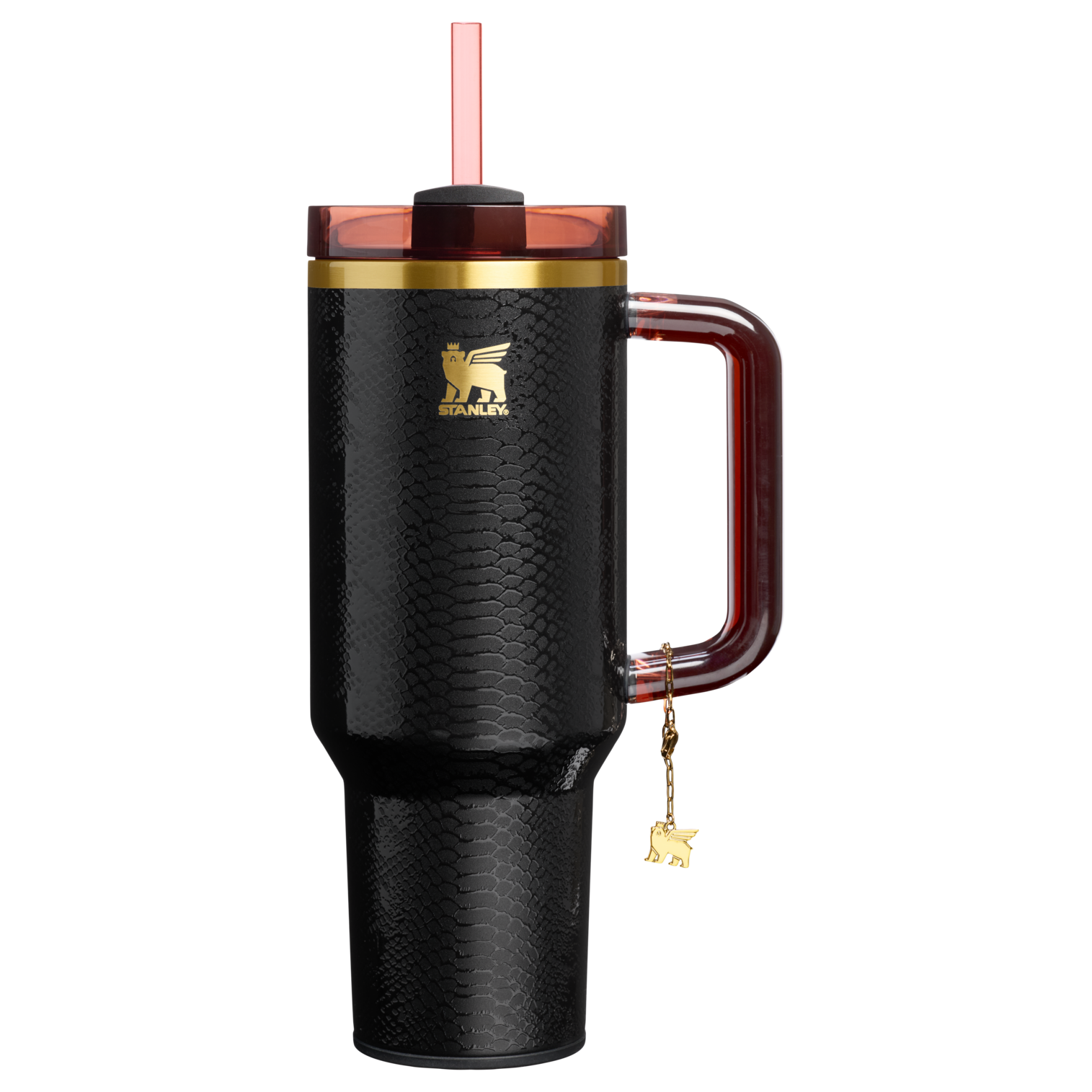 Large Capacity The Quencher Luxe H2.0 Flowstate Tumbler D170A - 40oz Large Capacity Car-Cup Friendly Quencher - Black Snakeskin
