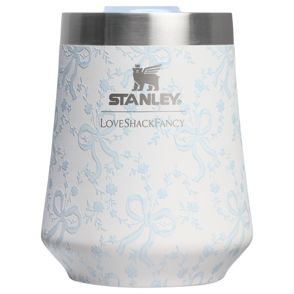 Vacuum Insulated Wine Stanley 1913 x LoveShackFancy Holiday The Reserve Wine Tumbler Set | 2-pack D205C - Premium Insulated Egg-Shaped Wine Glass for Outdoors Detail