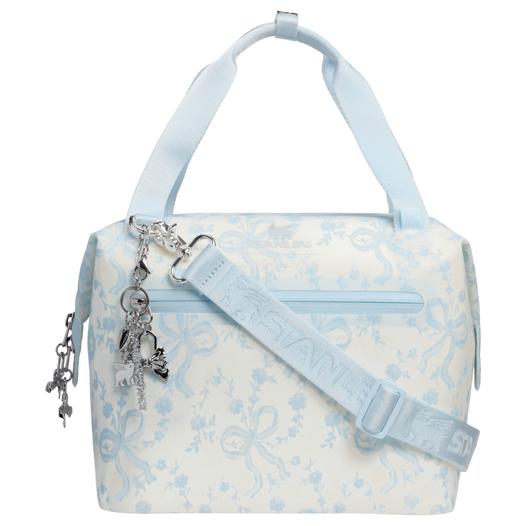 Ice-Retention Stanley 1913 x LoveShackFancy Holiday All Day Julienne Mini Cooler D194V - Compact All-Weather Soft-Sided Cooler Backpack Detail