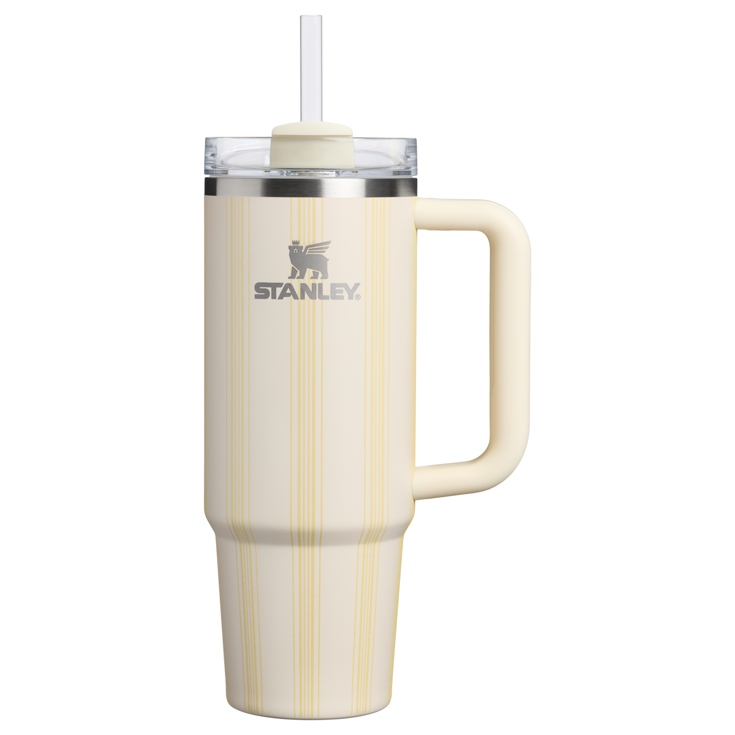 Car-Cup Friendly The Quencher H2.0 Flowstate Tumbler D343V - FlowState 3-Position Lid Insulated Travel Mug - Cream Picnic Stripe