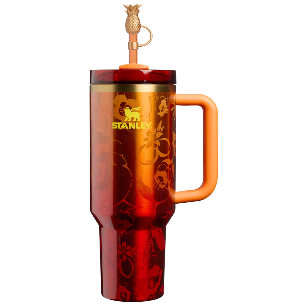 Large Capacity The Stanley 1913 x Karol G Quencher H2.0 Flowstate Tumbler D275T - FlowState 3-Position Lid Insulated Travel Mug - 40oz | KAROL G FLOR