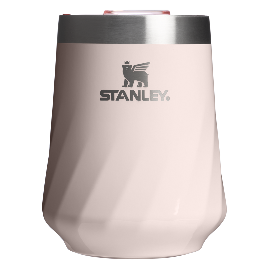 Shatterproof Luxury The Textured Reserve Wine Tumbler D141Z - Reserve Collection Stainless Steel Whiskey Cup - Rose Quartz Gloss