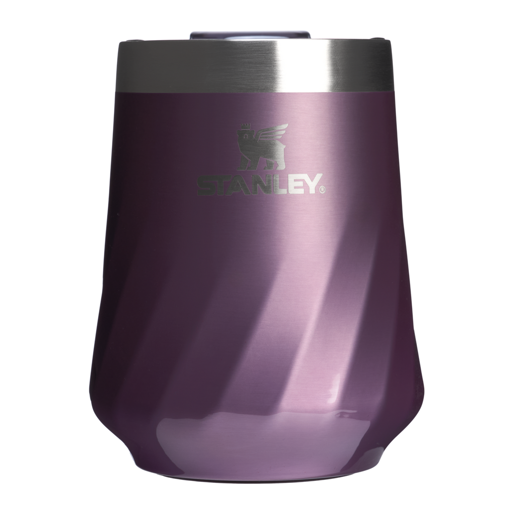 Shatterproof Luxury The Textured Reserve Wine Tumbler D141Z - Reserve Collection Stainless Steel Whiskey Cup - Wisteria Shine