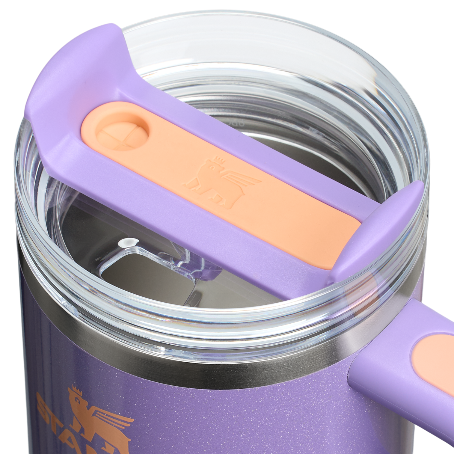 Double-Wall Vacuum The Quencher H2.O Flowstate Tumbler with Handle | Stanley Create D309N - FlowState 3-Position Lid Insulated Travel Mug Detail