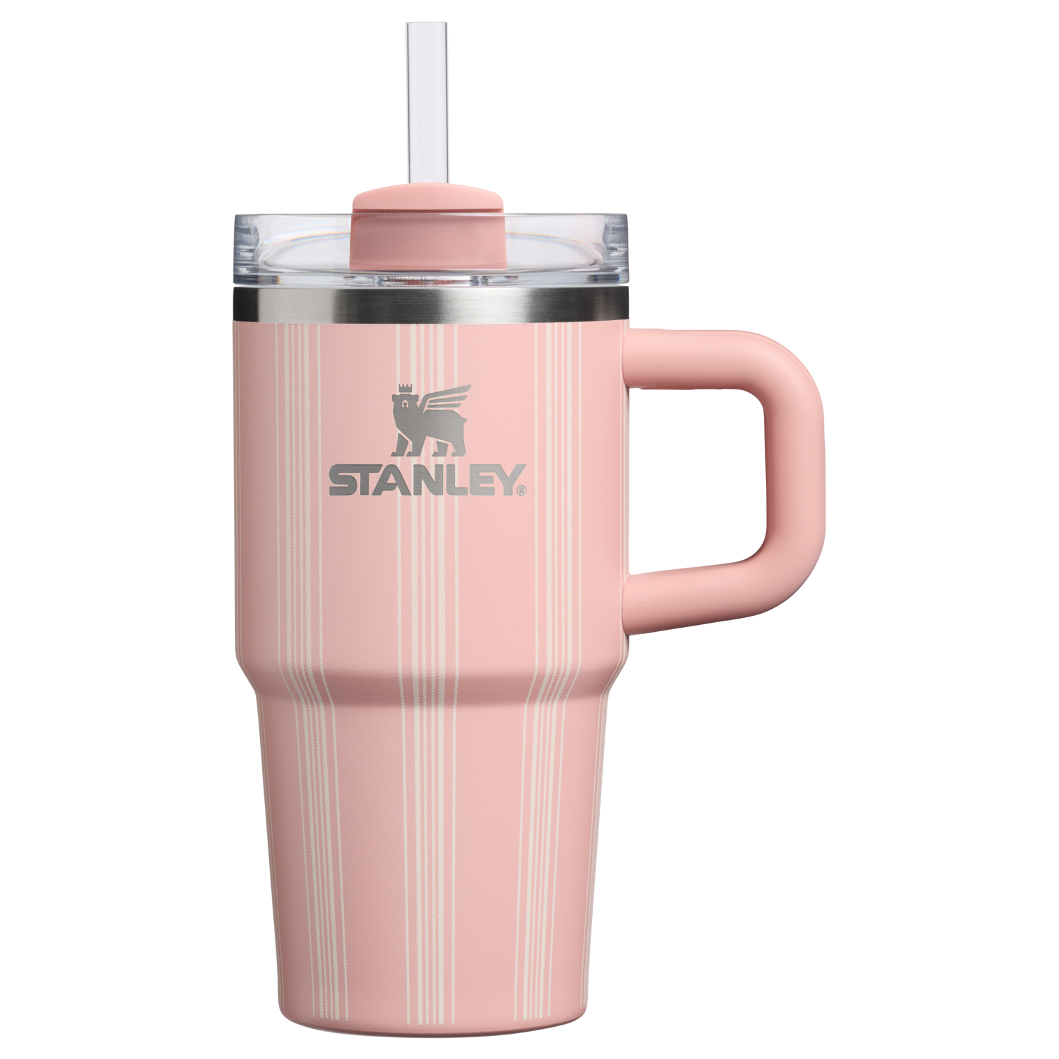Large Capacity The Quencher H2.0 Flowstate Tumbler D344H - 40oz Large Capacity Car-Cup Friendly Quencher - Peach Rose Picnic Stripe