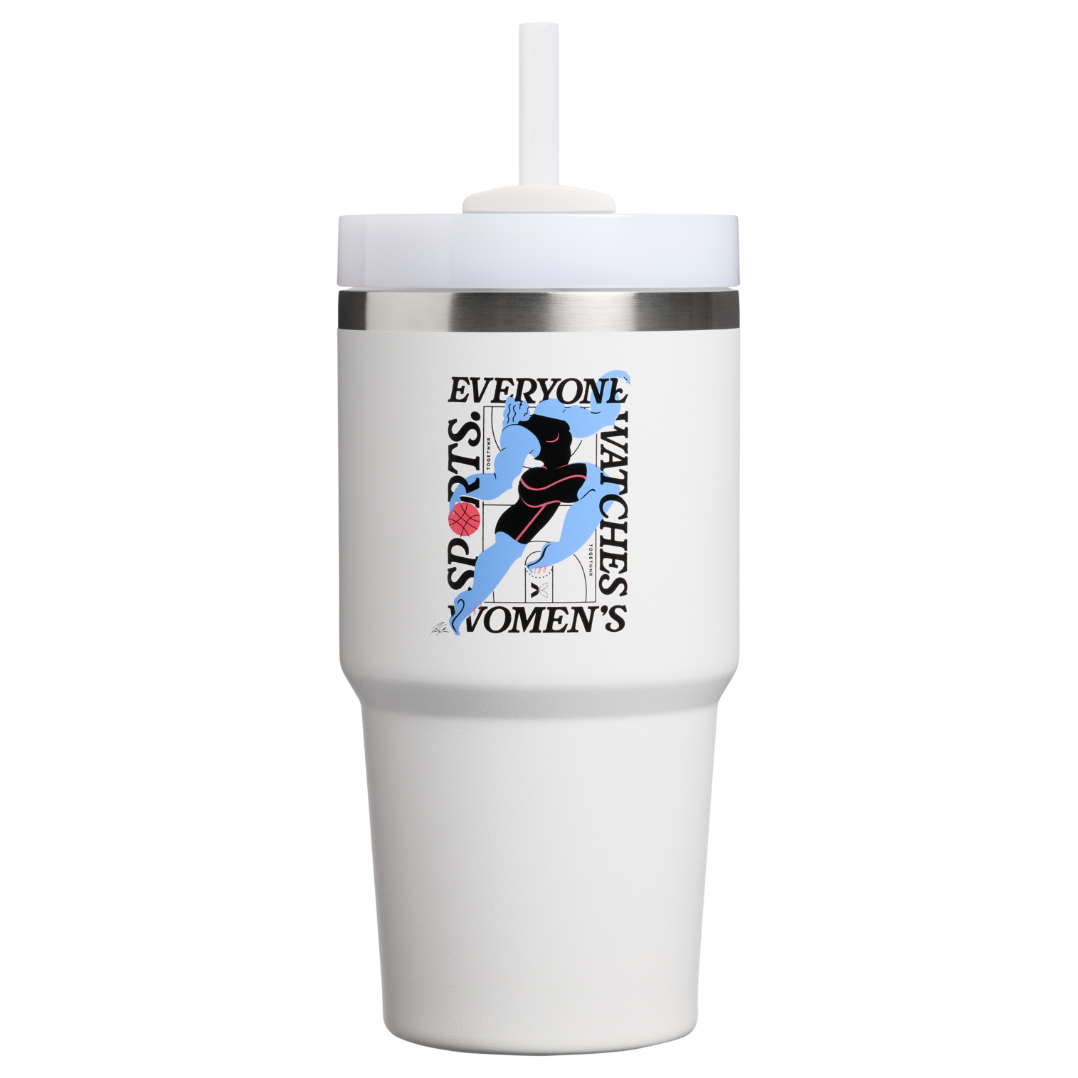 Car-Cup Friendly The Quencher H2.0 Flowstate Tumbler D341T - FlowState 3-Position Lid Insulated Travel Mug - Tournament White