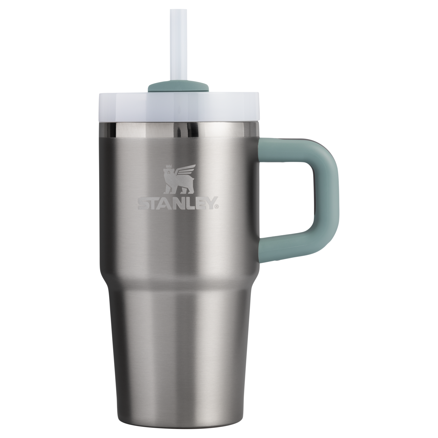 Double-Wall Vacuum The Quencher H2.O Flowstate Tumbler with Handle | Stanley Create D309N - FlowState 3-Position Lid Insulated Travel Mug Detail