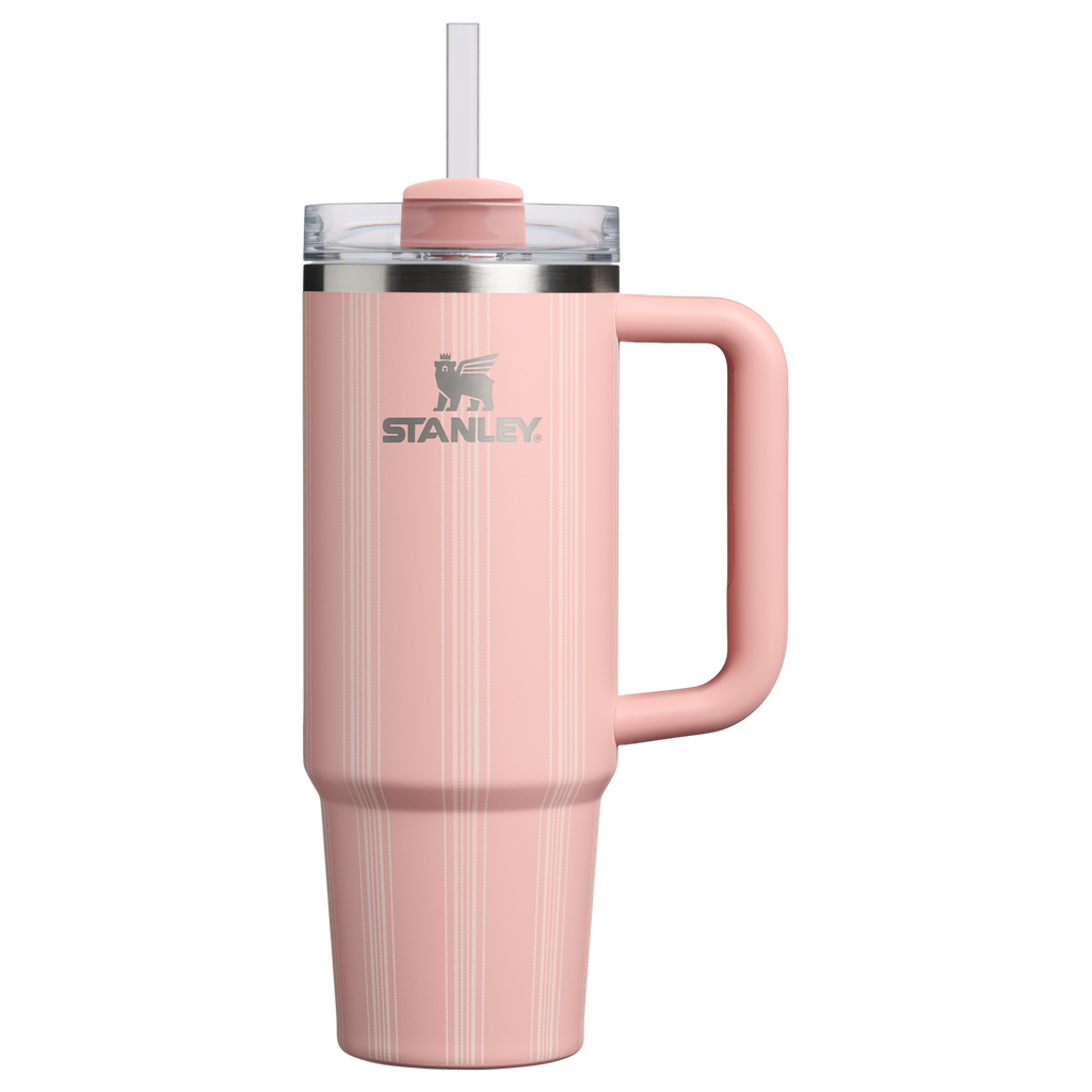 Car-Cup Friendly The Quencher H2.0 Flowstate Tumbler D343V - FlowState 3-Position Lid Insulated Travel Mug - Peach Rose Picnic Stripe