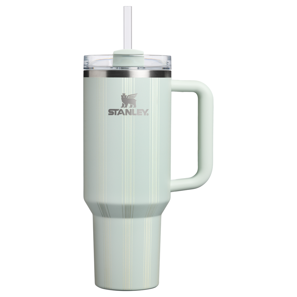 Splash-Resistant FlowState The Quencher H2.0 Flowstate Tumbler D342C - 40oz Large Capacity Car-Cup Friendly Quencher - Mist Picnic Stripe