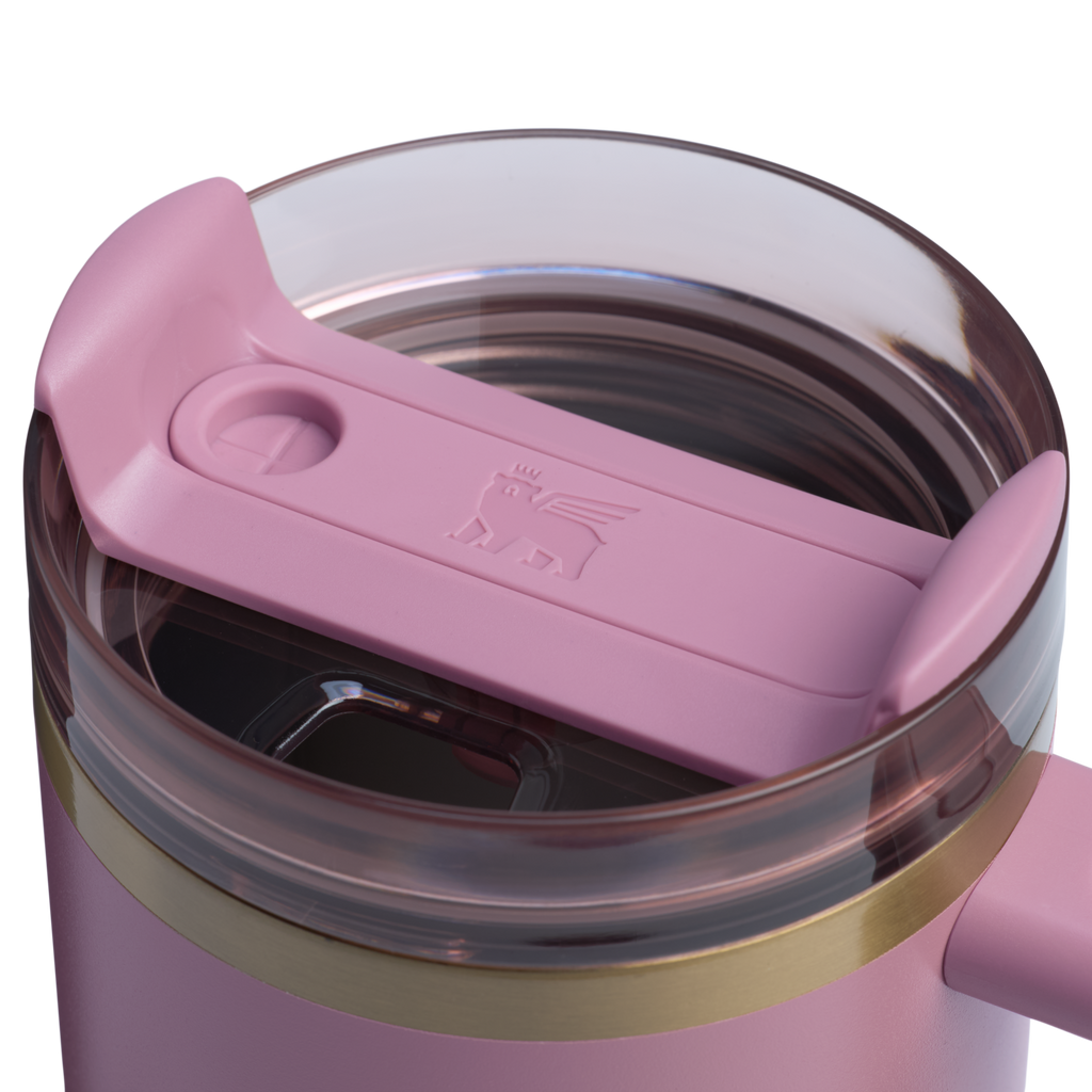 Double-Wall Vacuum The Quencher H2.0 Flowstate Tumbler | Stanley Create D331C - FlowState 3-Position Lid Insulated Travel Mug Detail