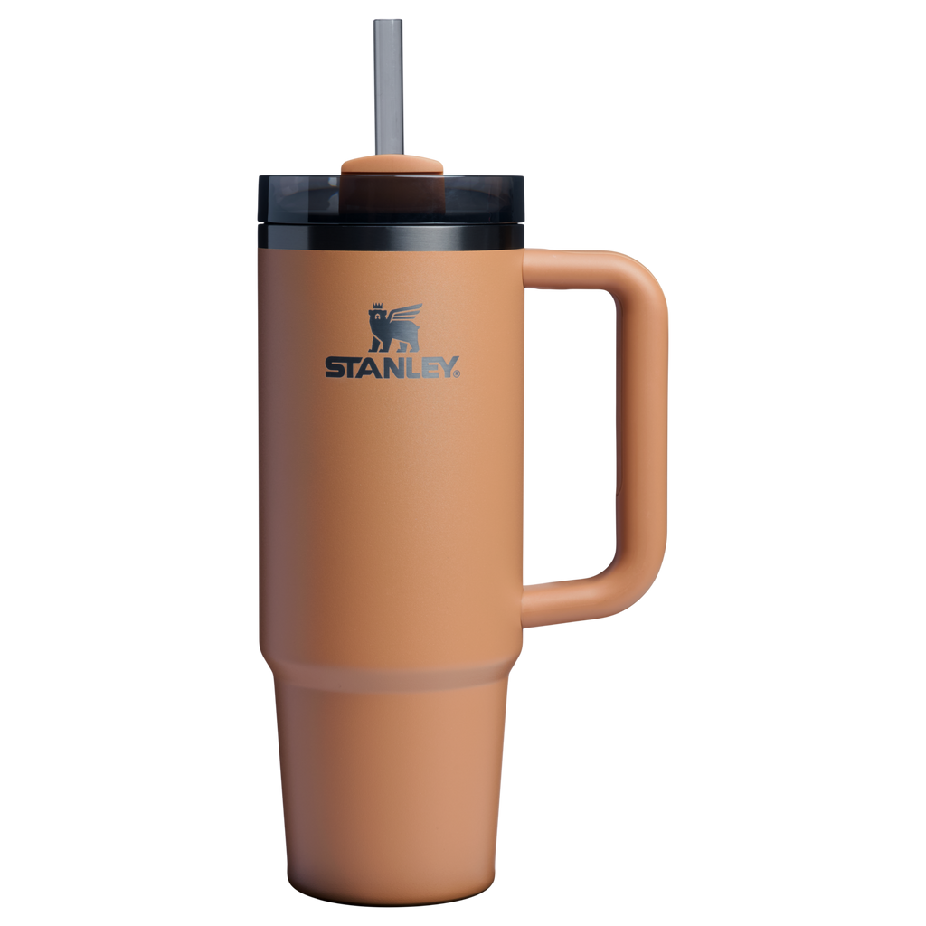 Double-Wall Vacuum The Quencher H2.0 Flowstate Tumbler | Stanley Create D331C - FlowState 3-Position Lid Insulated Travel Mug - Camel