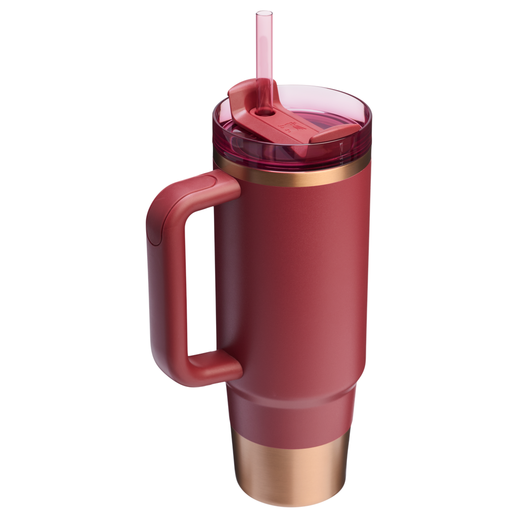 Double-Wall Vacuum The Quencher H2.0 Flowstate Tumbler | Stanley Create D331C - FlowState 3-Position Lid Insulated Travel Mug Detail
