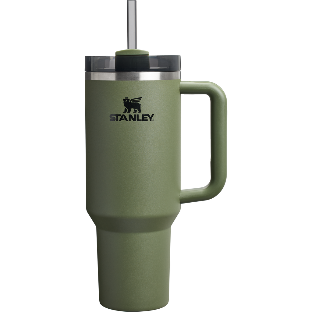 Car-Cup Friendly The Quencher H2.0 Flowstate Tumbler D050X - Double-Wall Vacuum Insulated Travel Tumbler with Straw - Dried Pine