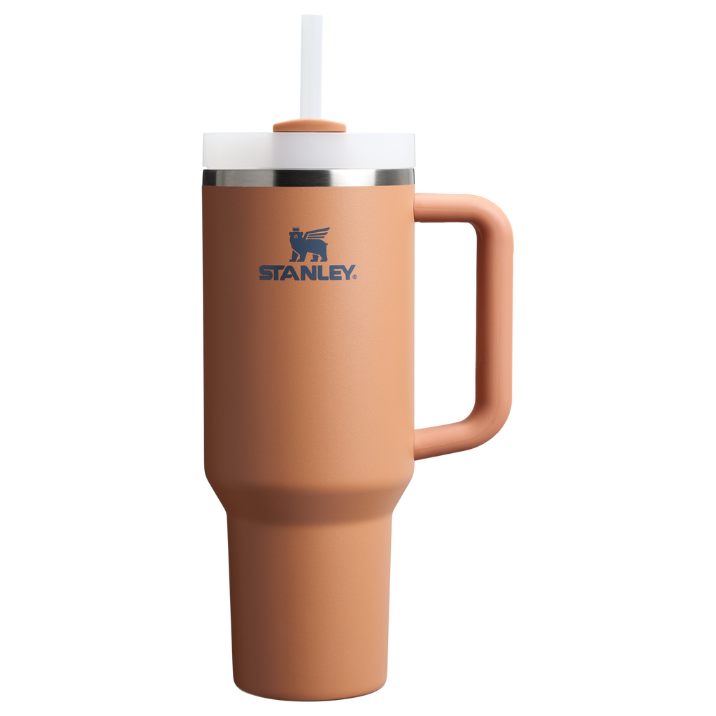 Car-Cup Friendly The Quencher H2.0 Flowstate Tumbler  | Stanley Create D332L - Premium Stainless Steel Straw Cup for All-Day Hydration - Toast