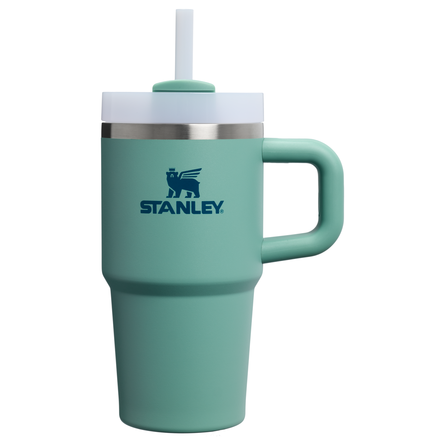 Splash-Resistant FlowState The Quencher H2.O Flowstate Tumbler | Stanley Create D274S - FlowState 3-Position Lid Insulated Travel Mug - Spring Green