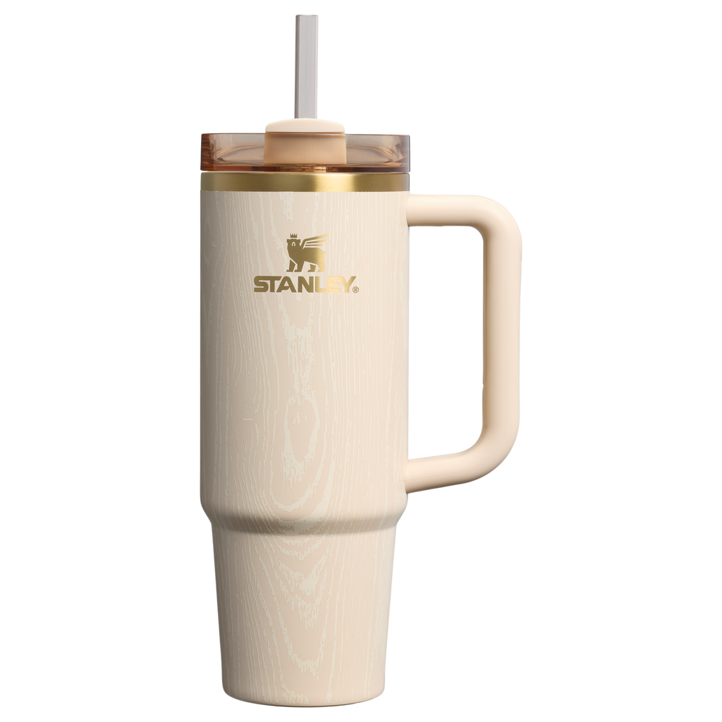 Car-Cup Friendly The Cheers & Cheer Quencher H2.0 Flowstate Tumbler D189S - 40oz Large Capacity Car-Cup Friendly Quencher - Birch Woodgrain