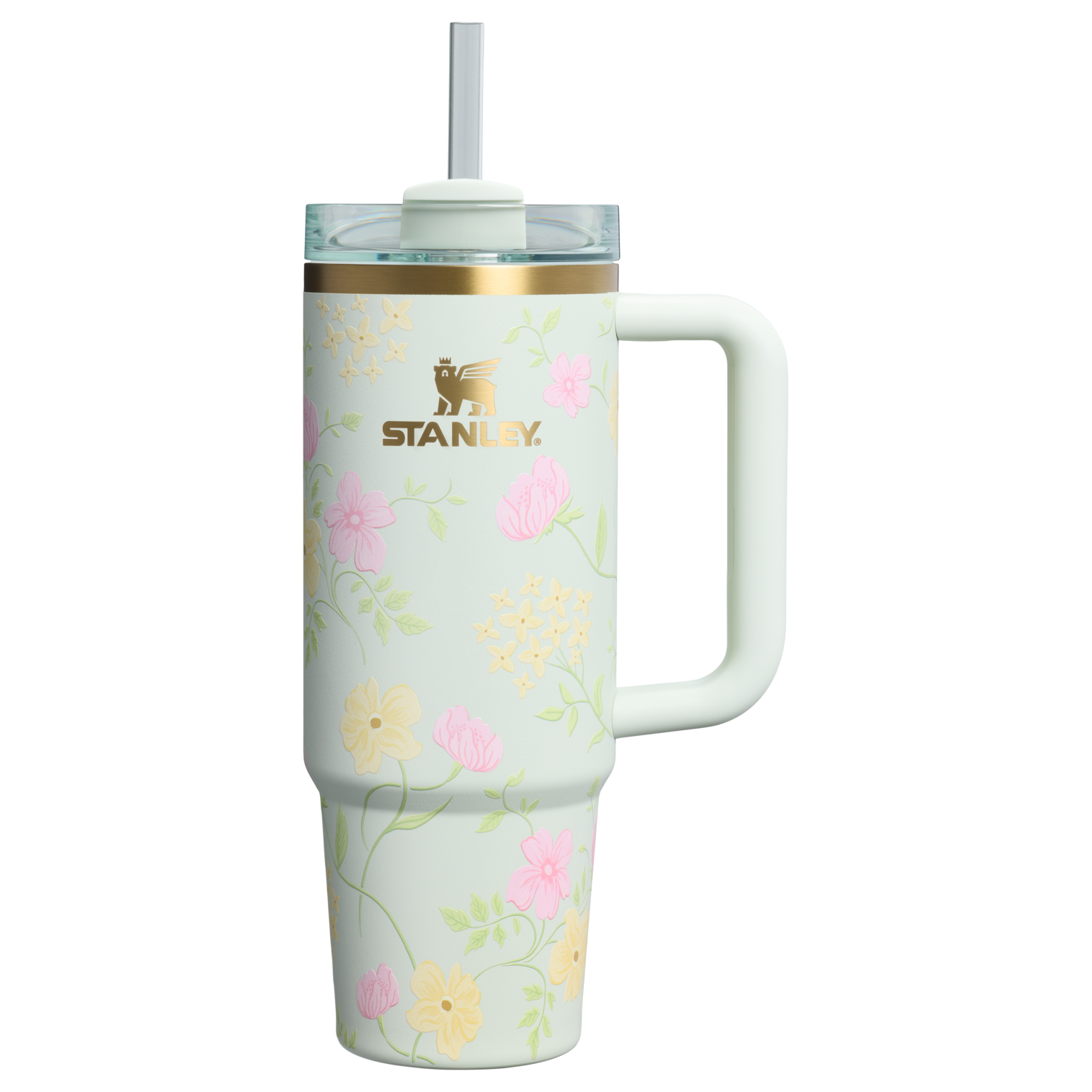 Car-Cup Friendly The Easter Quencher H2.0 Flowstate Tumbler D257F - Double-Wall Vacuum Insulated Travel Tumbler with Straw - Spring Blossoms