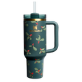 Insulated Travel The Cheers & Cheer Quencher H2.0 Flowstate Tumbler D188Q - Premium Stainless Steel Straw Cup for All-Day Hydration - Holiday Botanical