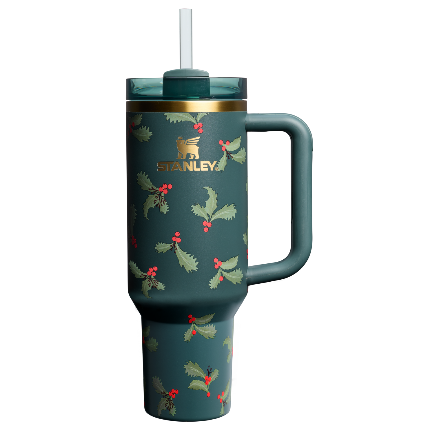 Insulated Travel The Cheers & Cheer Quencher H2.0 Flowstate Tumbler D188Q - Premium Stainless Steel Straw Cup for All-Day Hydration - Holiday Botanical