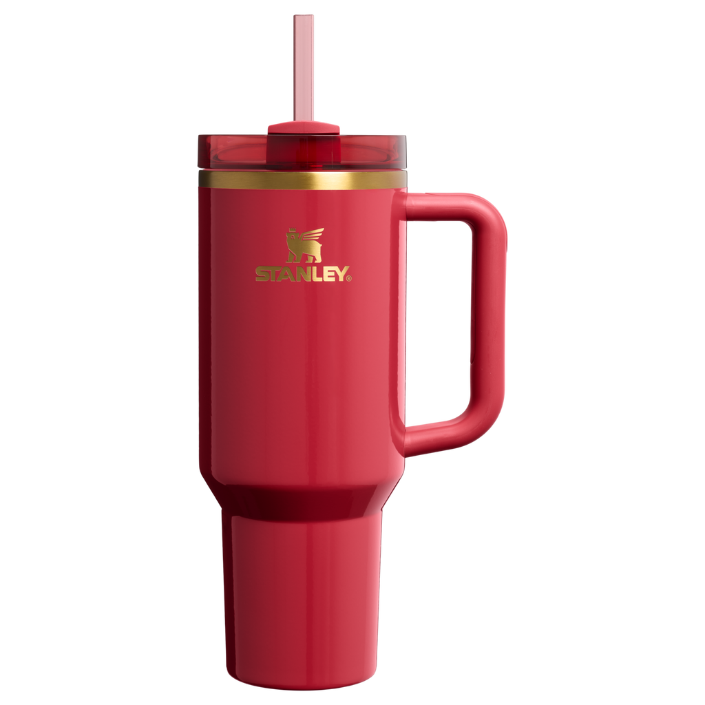 Insulated Travel The Cheers & Cheer Quencher H2.0 Flowstate Tumbler D188Q - Premium Stainless Steel Straw Cup for All-Day Hydration - Holly Berry Gloss