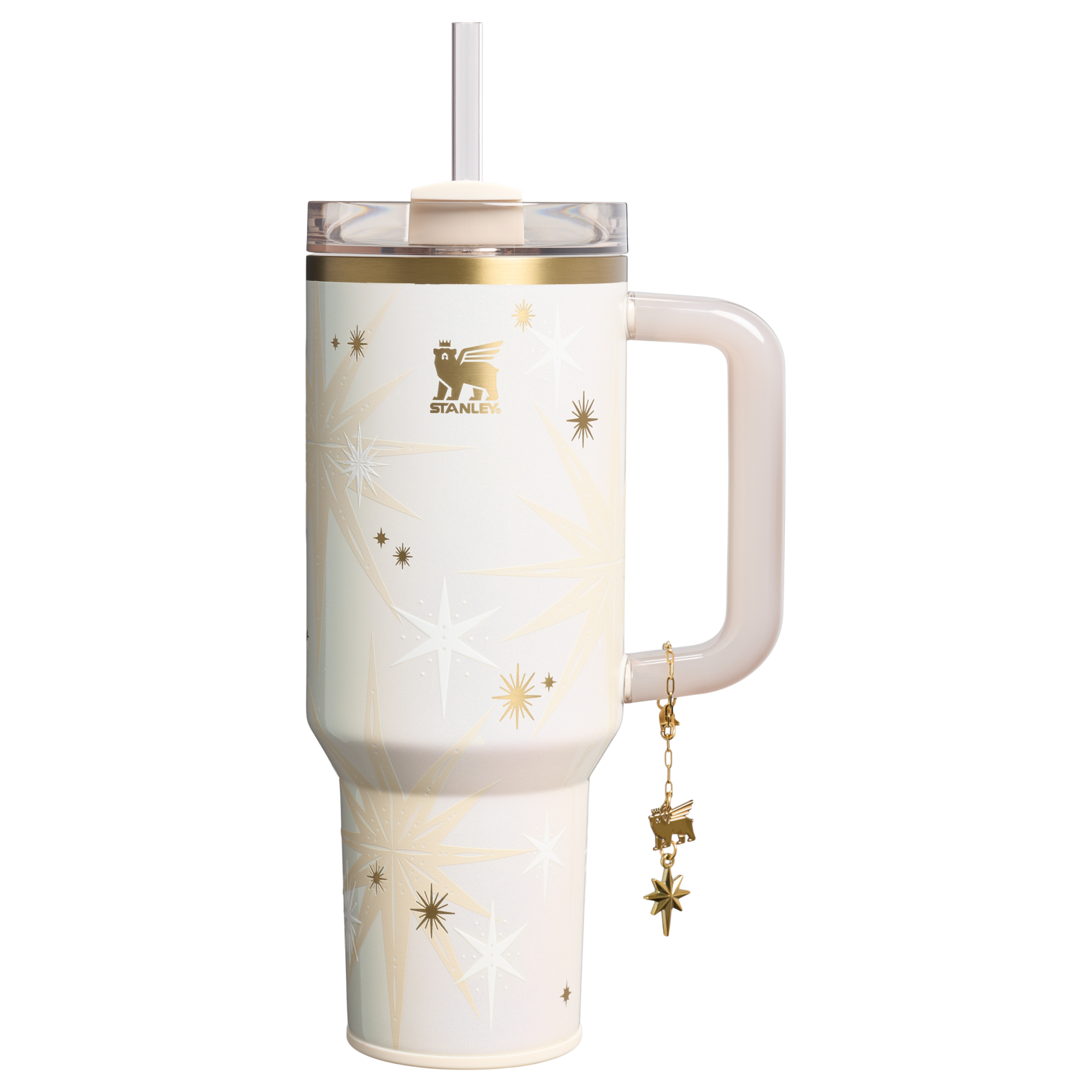 Double-Wall Vacuum The Quencher Luxe H2.0 Flowstate Tumbler D208F - Double-Wall Vacuum Insulated Travel Tumbler with Straw - Starlight Shimmer