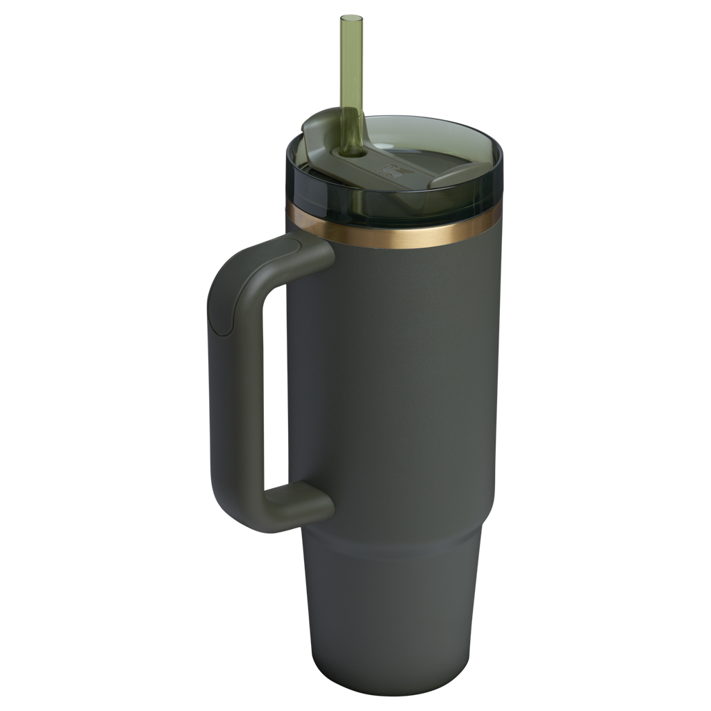 Double-Wall Vacuum The Quencher H2.0 Flowstate Tumbler | Stanley Create D331C - FlowState 3-Position Lid Insulated Travel Mug Detail