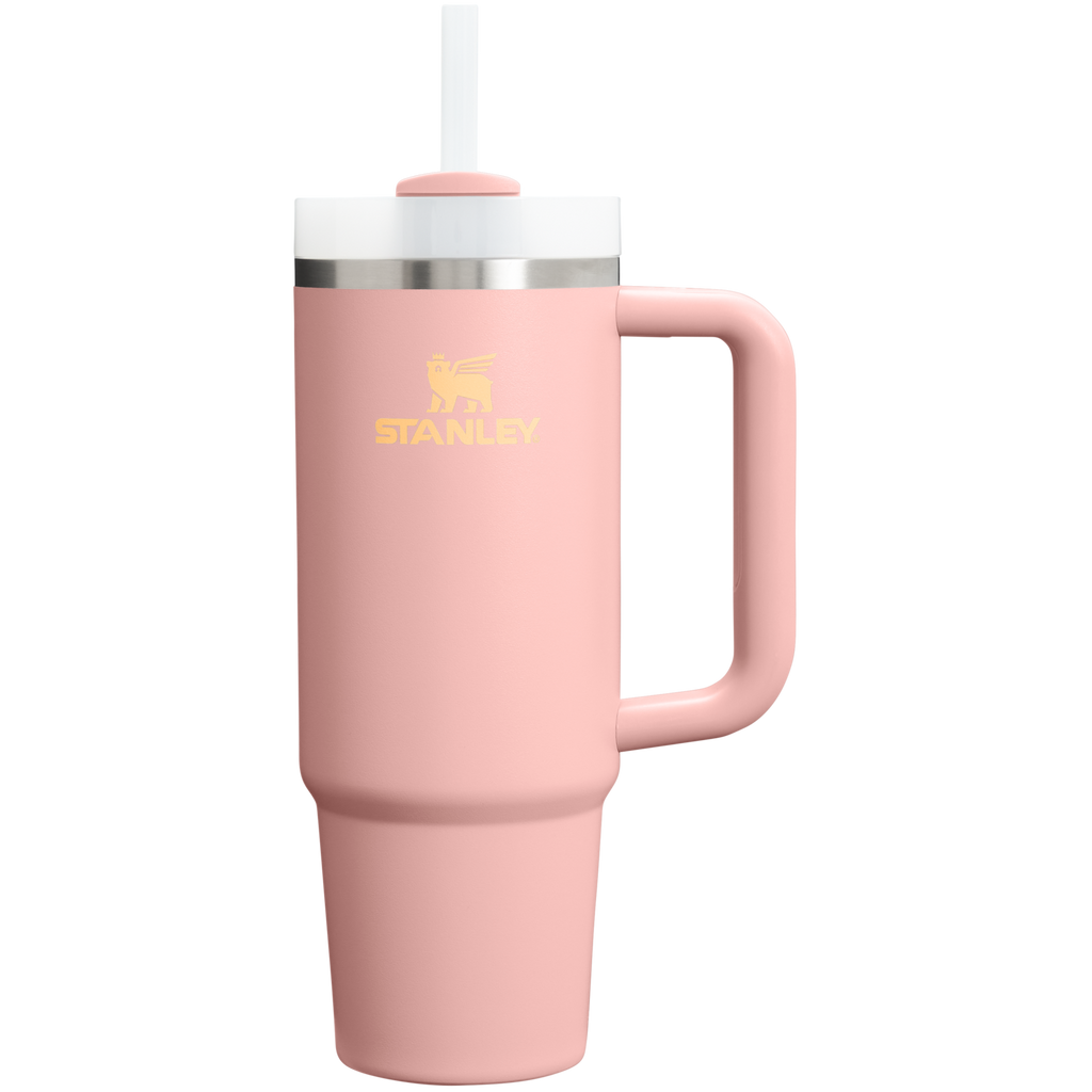 Double-Wall Vacuum The Quencher H2.0 Flowstate Tumbler | Stanley Create D331C - FlowState 3-Position Lid Insulated Travel Mug - Peach Rose