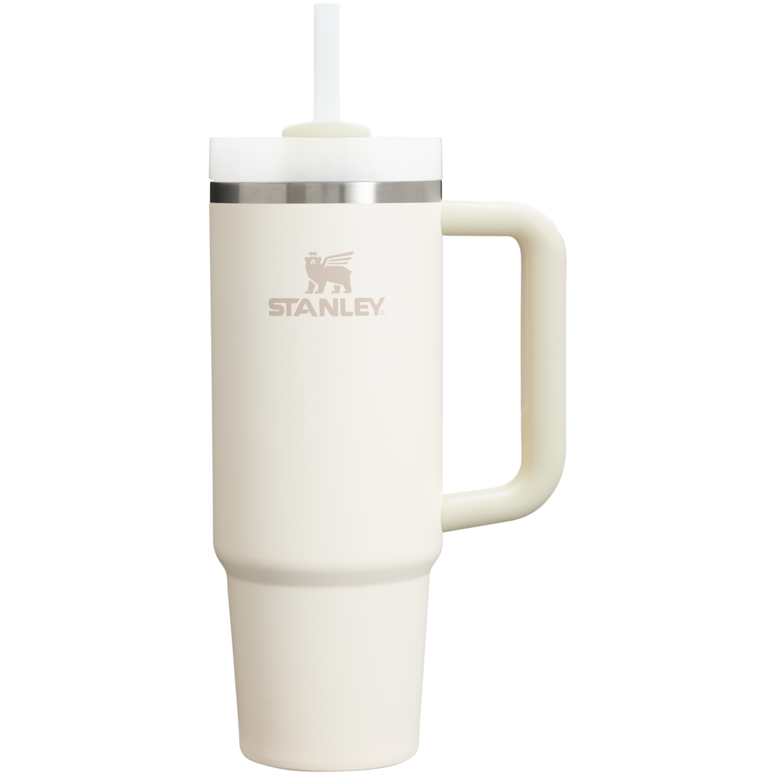 Double-Wall Vacuum The Quencher H2.0 Flowstate Tumbler | Stanley Create D331C - FlowState 3-Position Lid Insulated Travel Mug - Cream 2.0