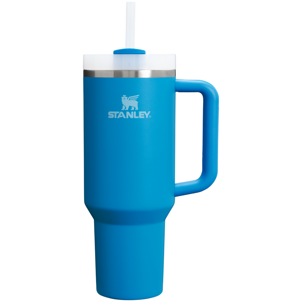 Car-Cup Friendly The Quencher H2.0 Flowstate Tumbler D050X - Double-Wall Vacuum Insulated Travel Tumbler with Straw - Azure