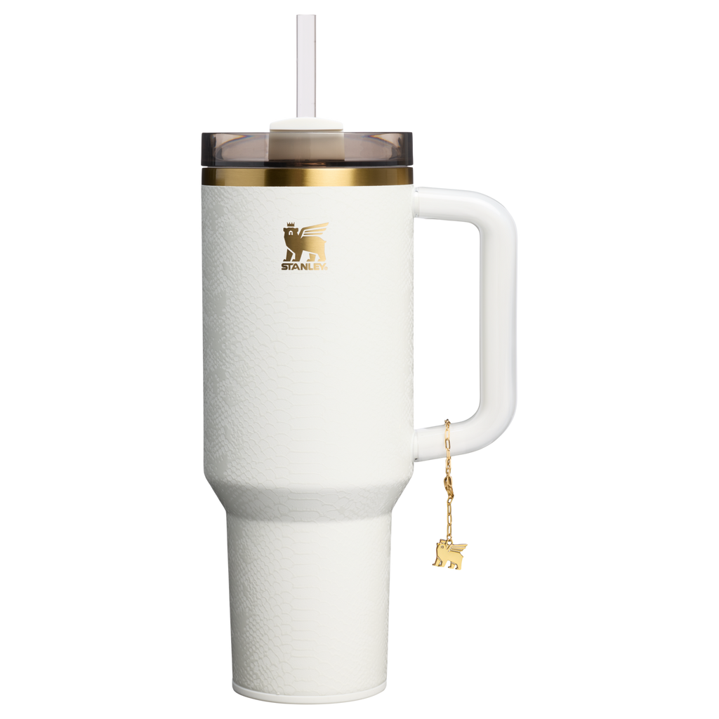 Large Capacity The Quencher Luxe H2.0 Flowstate Tumbler D170A - 40oz Large Capacity Car-Cup Friendly Quencher - Pale Stone Snakeskin