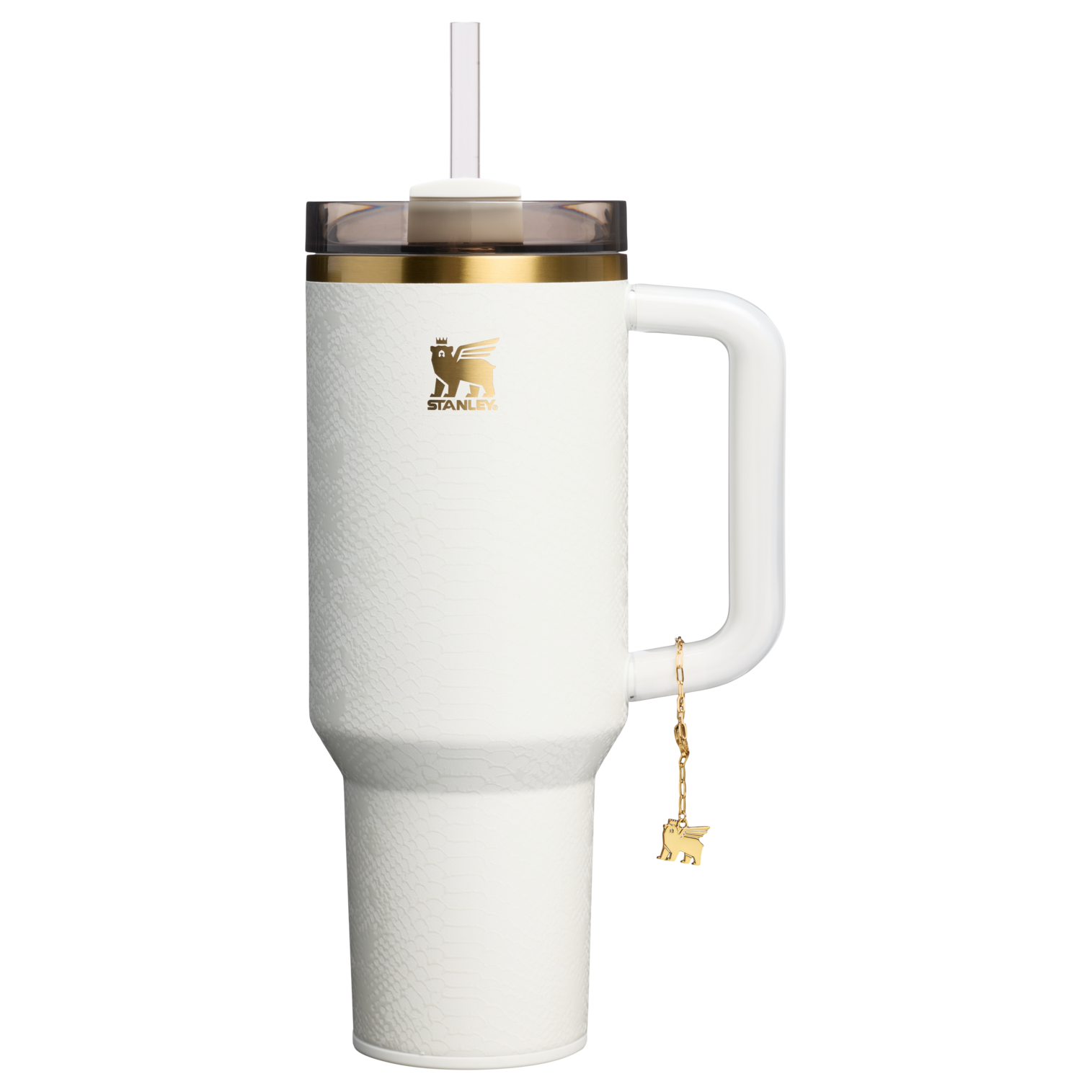 Large Capacity The Quencher Luxe H2.0 Flowstate Tumbler D170A - 40oz Large Capacity Car-Cup Friendly Quencher - Pale Stone Snakeskin