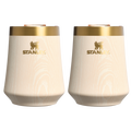 Elegant Stemless The Cheers & Cheer Reserve Wine Tumbler | 2-pack D190T - Shatterproof Flavor-Preserving Cocktail Tumbler with Lid - Birch Woodgrain