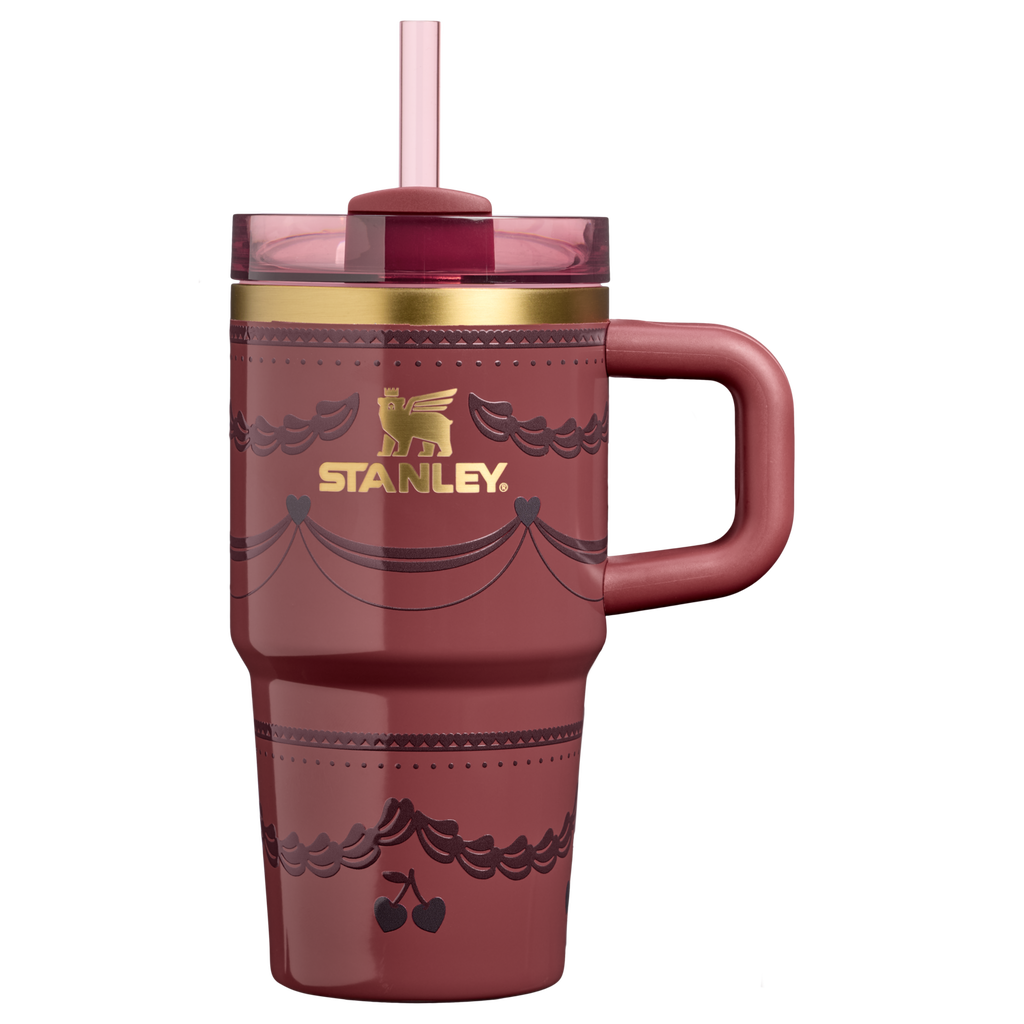 Car-Cup Friendly The Valentine’s Day Quencher H2.0  Flowstate Tumbler D234X - FlowState 3-Position Lid Insulated Travel Mug - Red Velvet Cake