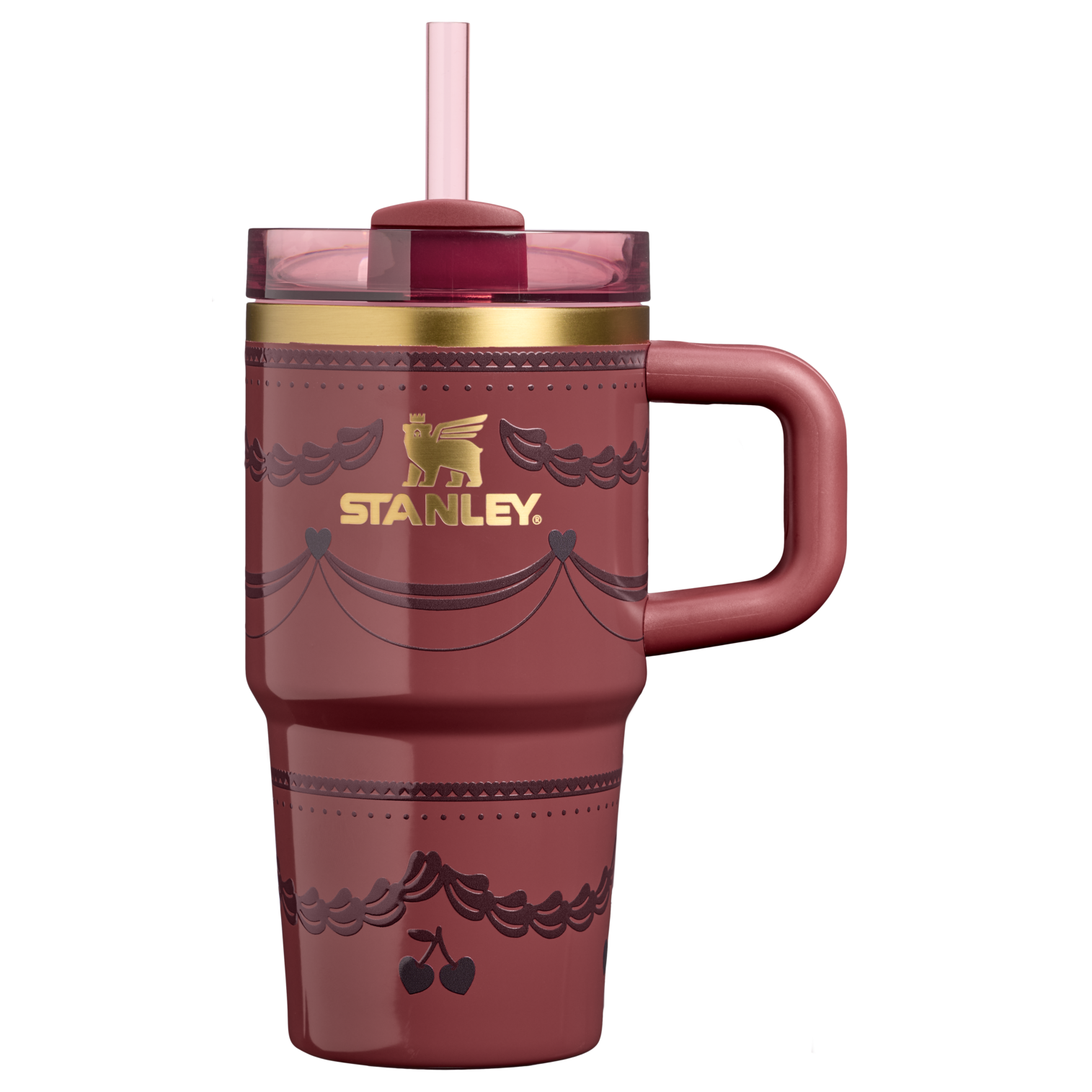 Car-Cup Friendly The Valentine’s Day Quencher H2.0  Flowstate Tumbler D234X - FlowState 3-Position Lid Insulated Travel Mug - Red Velvet Cake