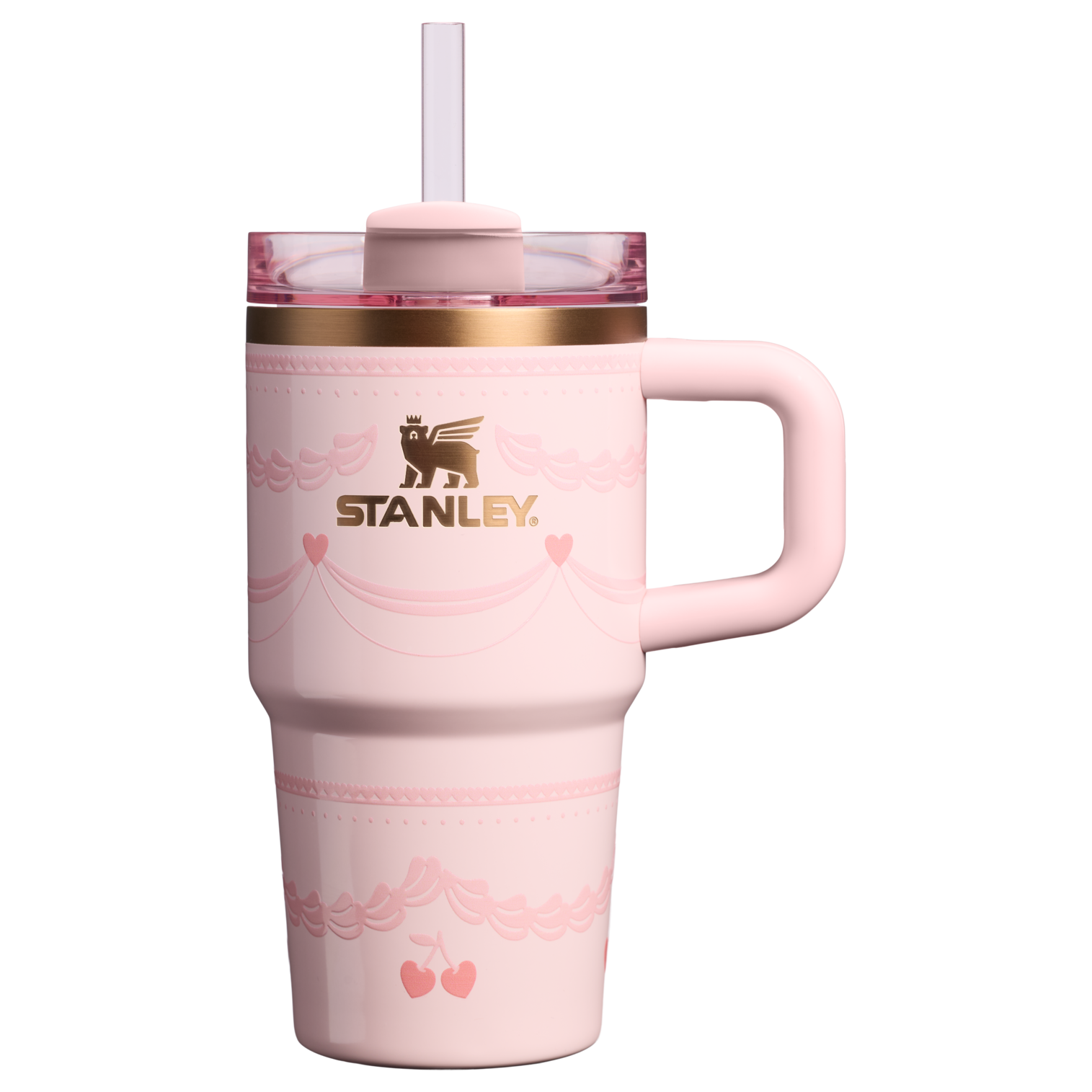 Car-Cup Friendly The Valentine’s Day Quencher H2.0  Flowstate Tumbler D234X - FlowState 3-Position Lid Insulated Travel Mug - Pink Velvet Cake