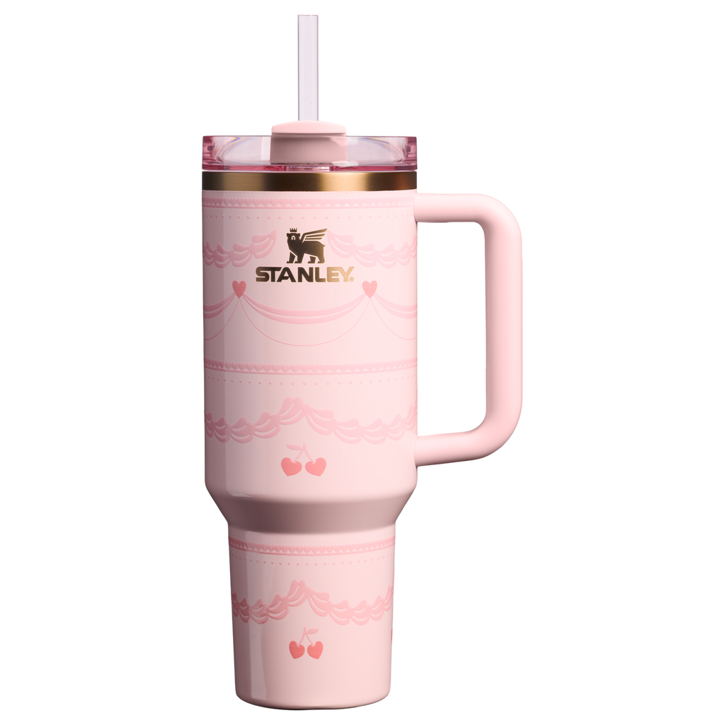 Double-Wall Vacuum The Valentine’s Day Quencher H2.0 Flowstate Tumbler D231T - Double-Wall Vacuum Insulated Travel Tumbler with Straw - Pink Velvet Cake